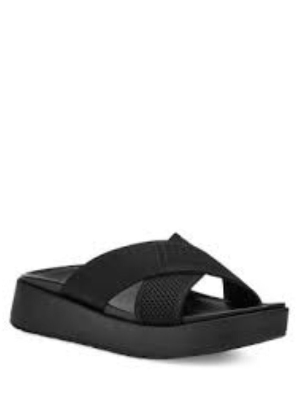 NWT UGG Emily Black Mesh Cross-Strap Slide Sandals Size 9